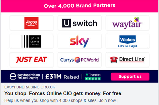 Forces Online CIO Easy Fundraising Page